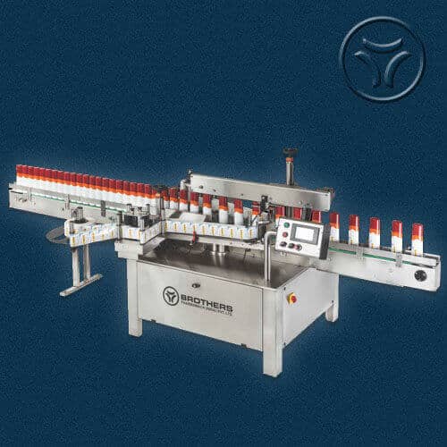Automatic High Speed Two Side (Front & Back) Flat Bottle Sticker Labelling Machine LABELSTIK-250F.Twin